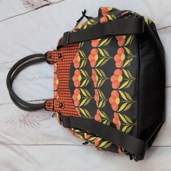 Petunia Pickle Bottom Diaper Satchel Bookbag Purse Bright Bold Floral Design - Picture 5 of 8